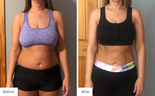1 - Before and After Real Results image of a woman that has used the NeoraFit™ New Year Reset Program.